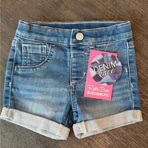 Girls Ruffle Butts Classic Blue Denim Shorts